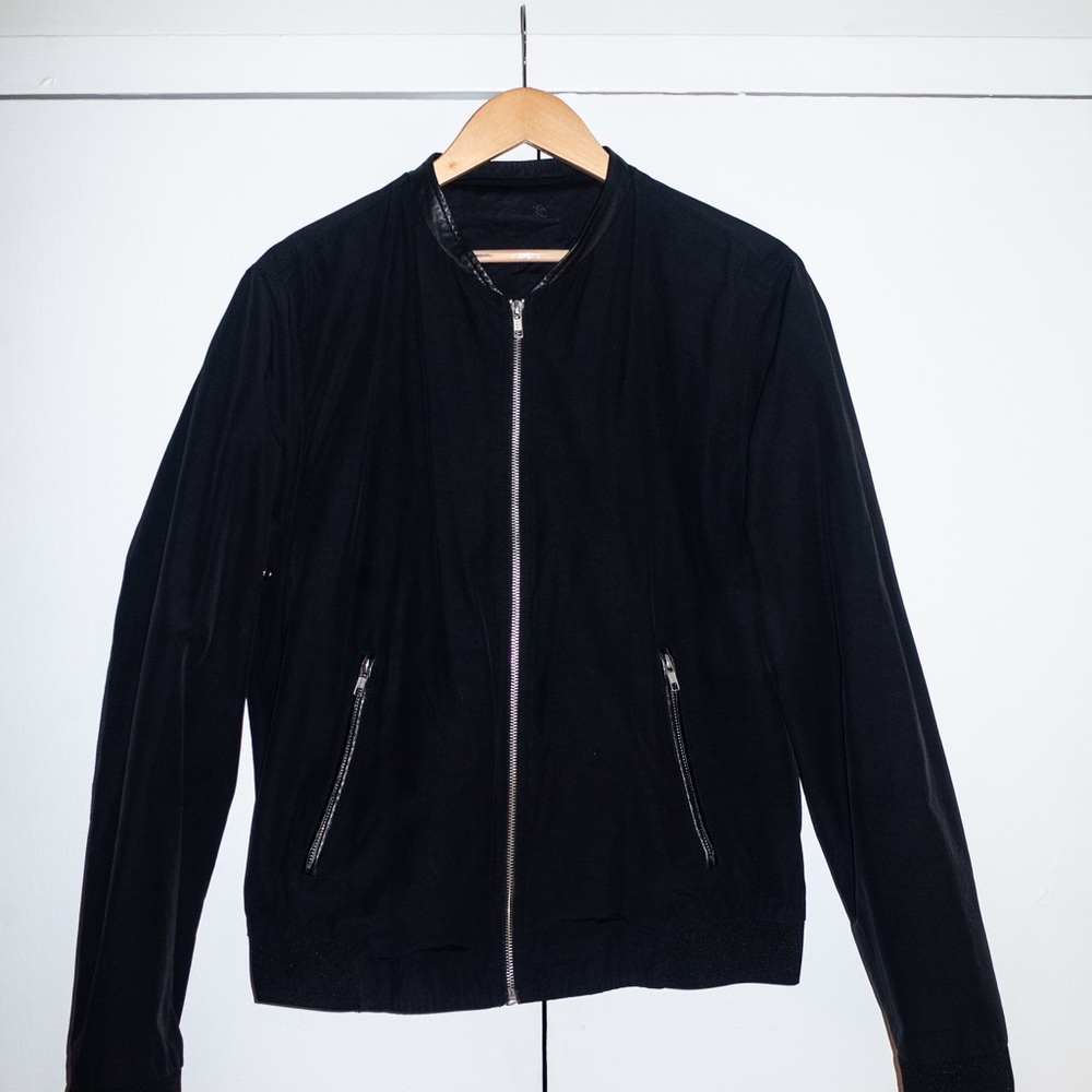 The Kooples Black Bomber Jacket